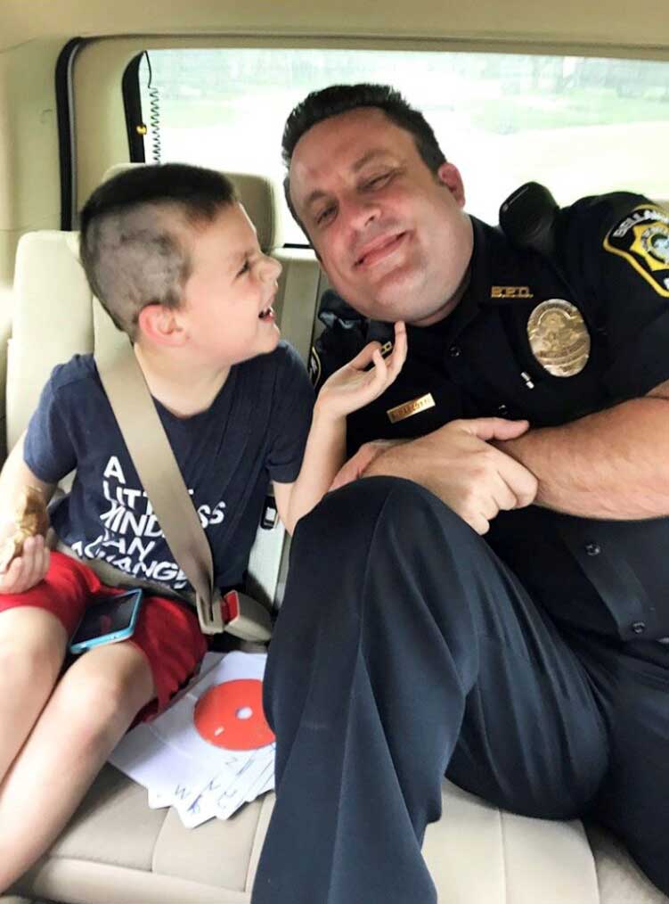 Jack with Officer Marcotte in Tahoe